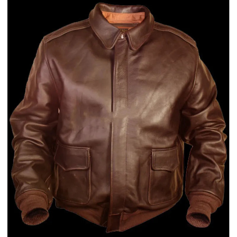 Retro Air Force Fur Leather Locomotive Fur Collar